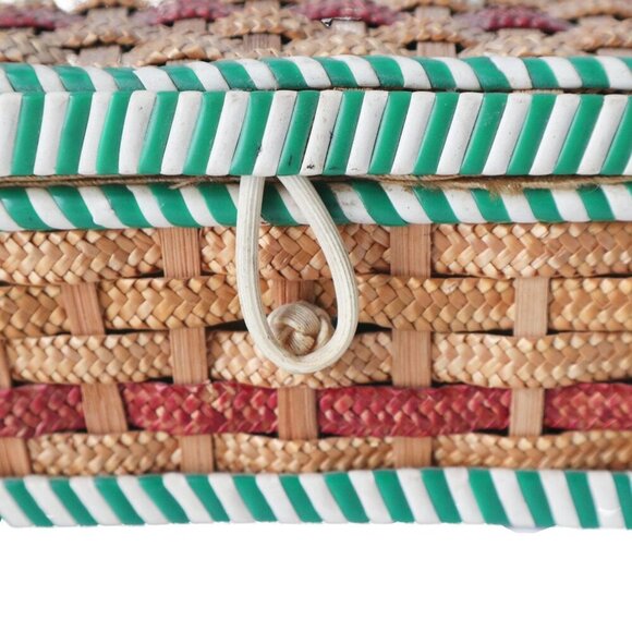 Vintage Wicker Small Sewing Basket - Picture 2 of 8